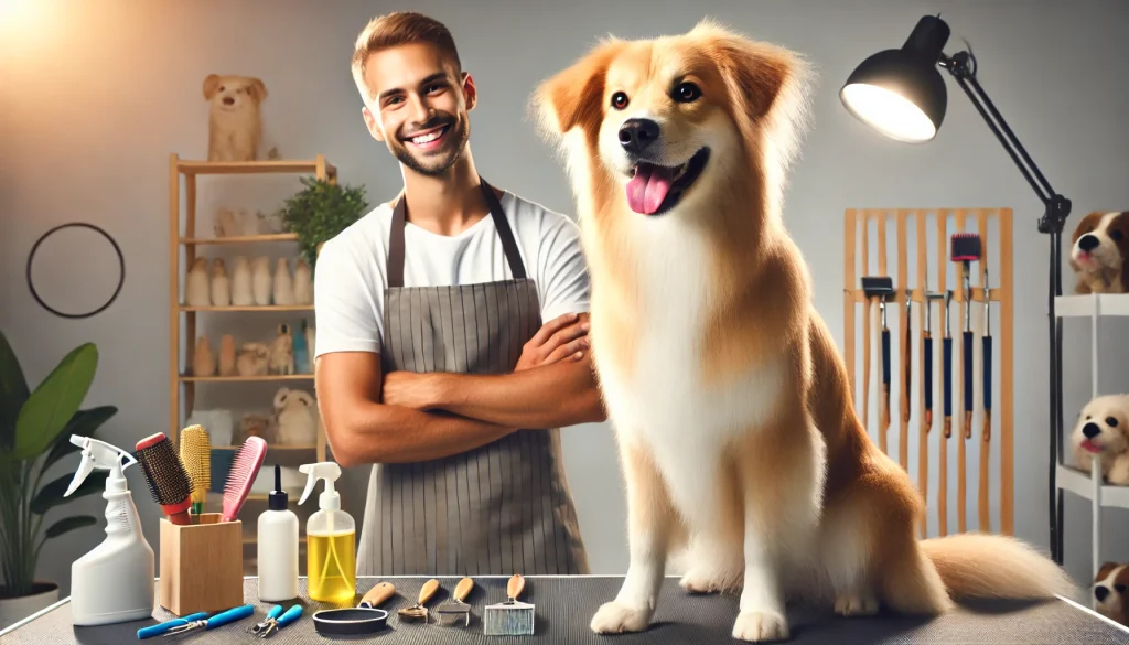 The successful result when grooming a dog properly: a healthy, happy pet with a beautiful coat.